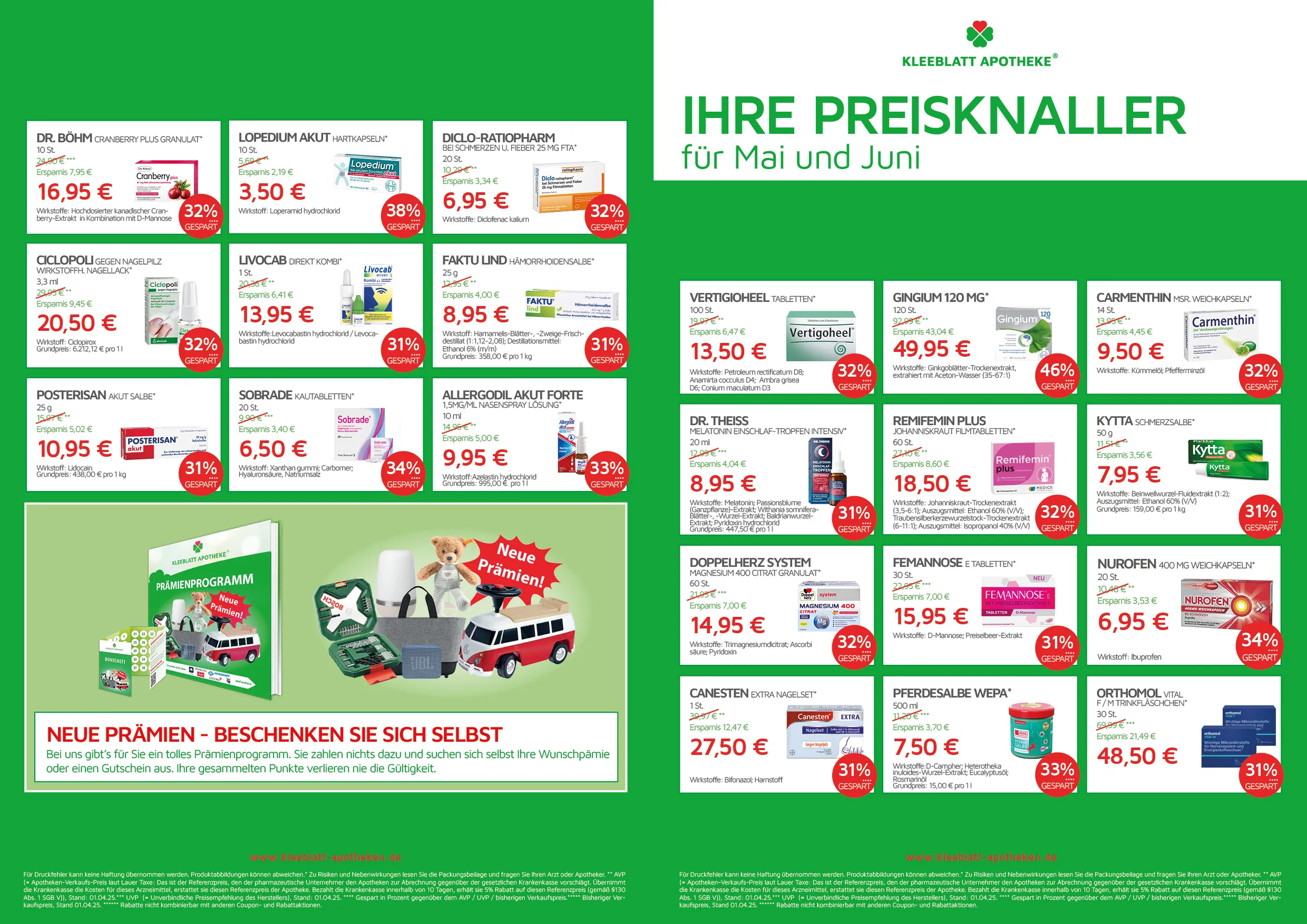 Monatsangebote Flyer