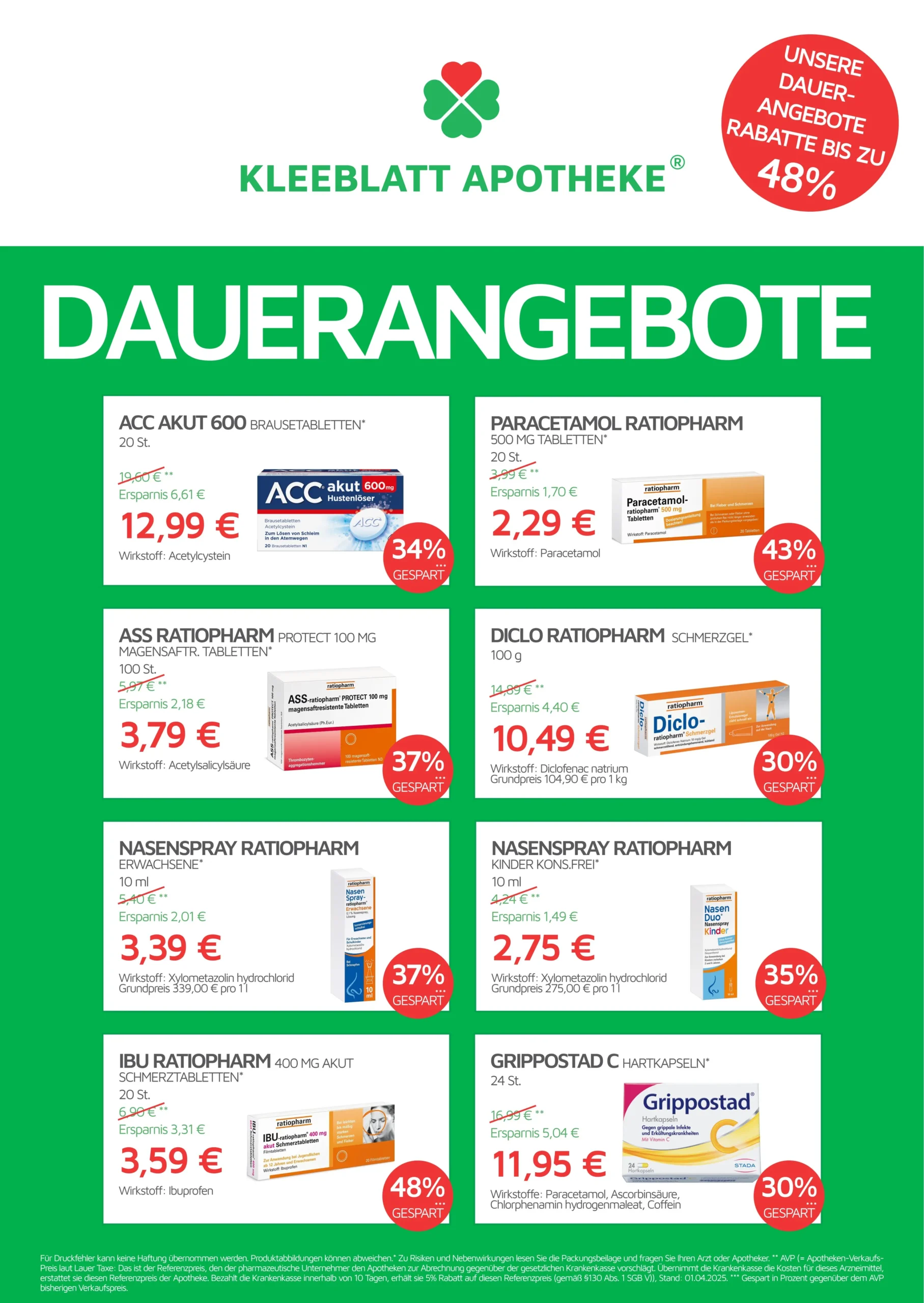 Dauerangebote Flyer